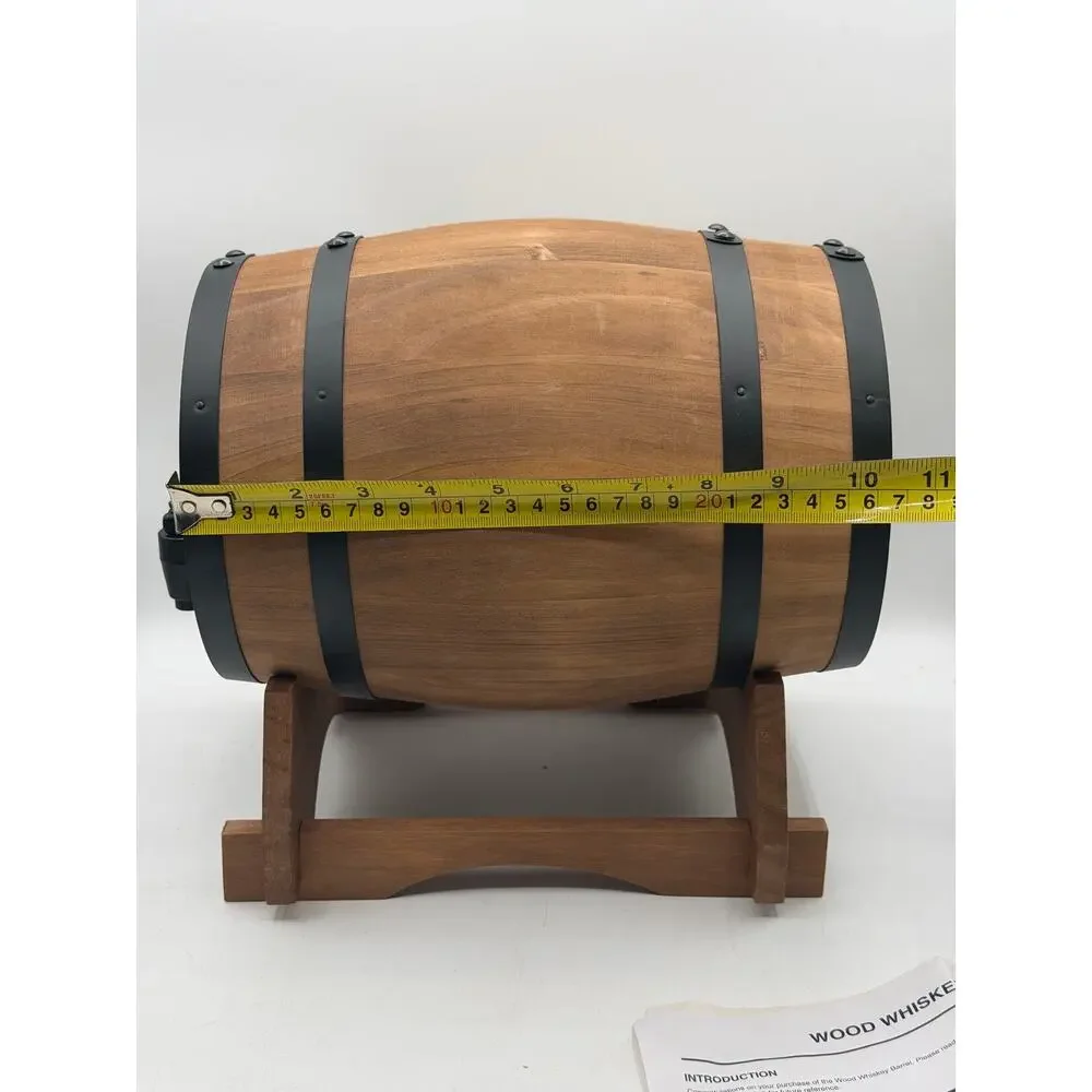 Heritage Collective Wooden Whiskey Barrel Beverage Dispenser with Stand